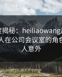 黑料深度揭秘：heiliaowang风波背后，圈内人在公司会议室的角色极其令人意外