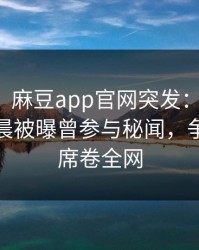 【爆料】麻豆app官网突发：神秘人在今日凌晨被曝曾参与秘闻，争议四起席卷全网