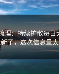 时间线梳理：持续扩散每日大赛ai又上新了，这次信息量太大